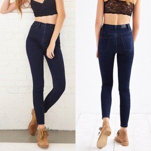 BDG Dark Wash Super High Rise Twig Ankle Jeans